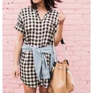 Madewell Gingham Shirt Dress
